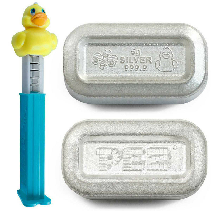 2020 瑞士PAMP橡皮鴨PEZ糖型銀錠自動糖果器