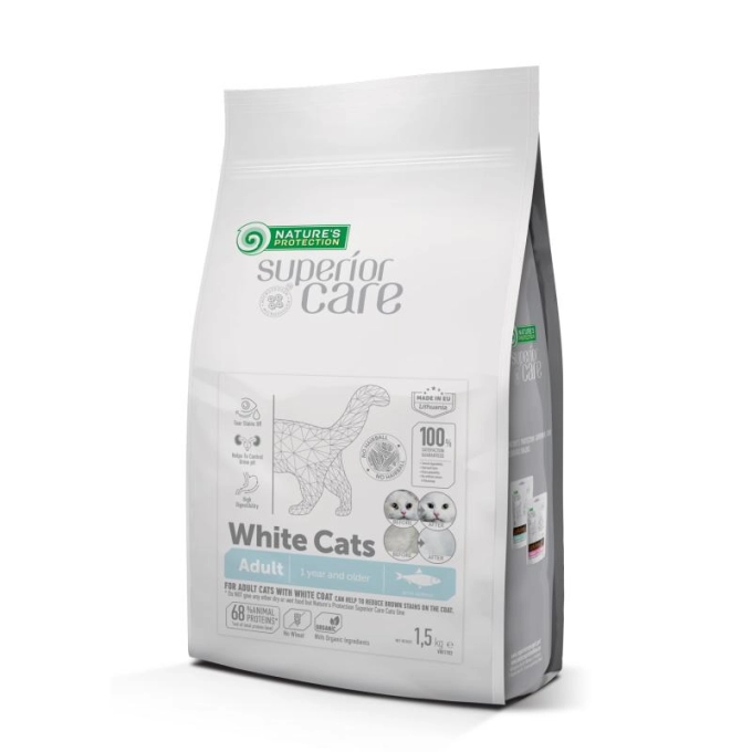 Nature's Protection Cat Dry Food - White Cat 1.5kg