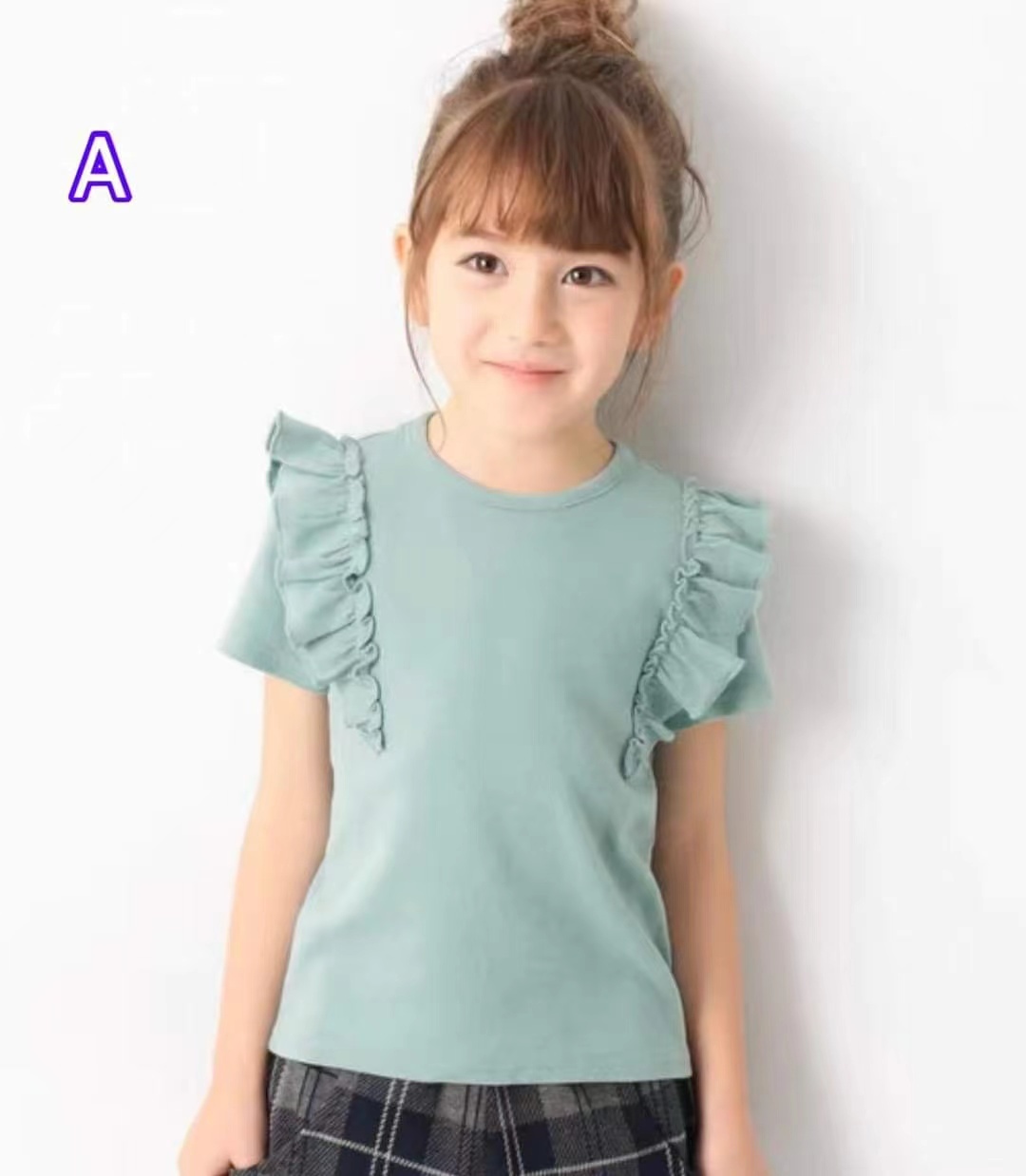 (現貨) 女童 Ruffle Design Tee (S04102)