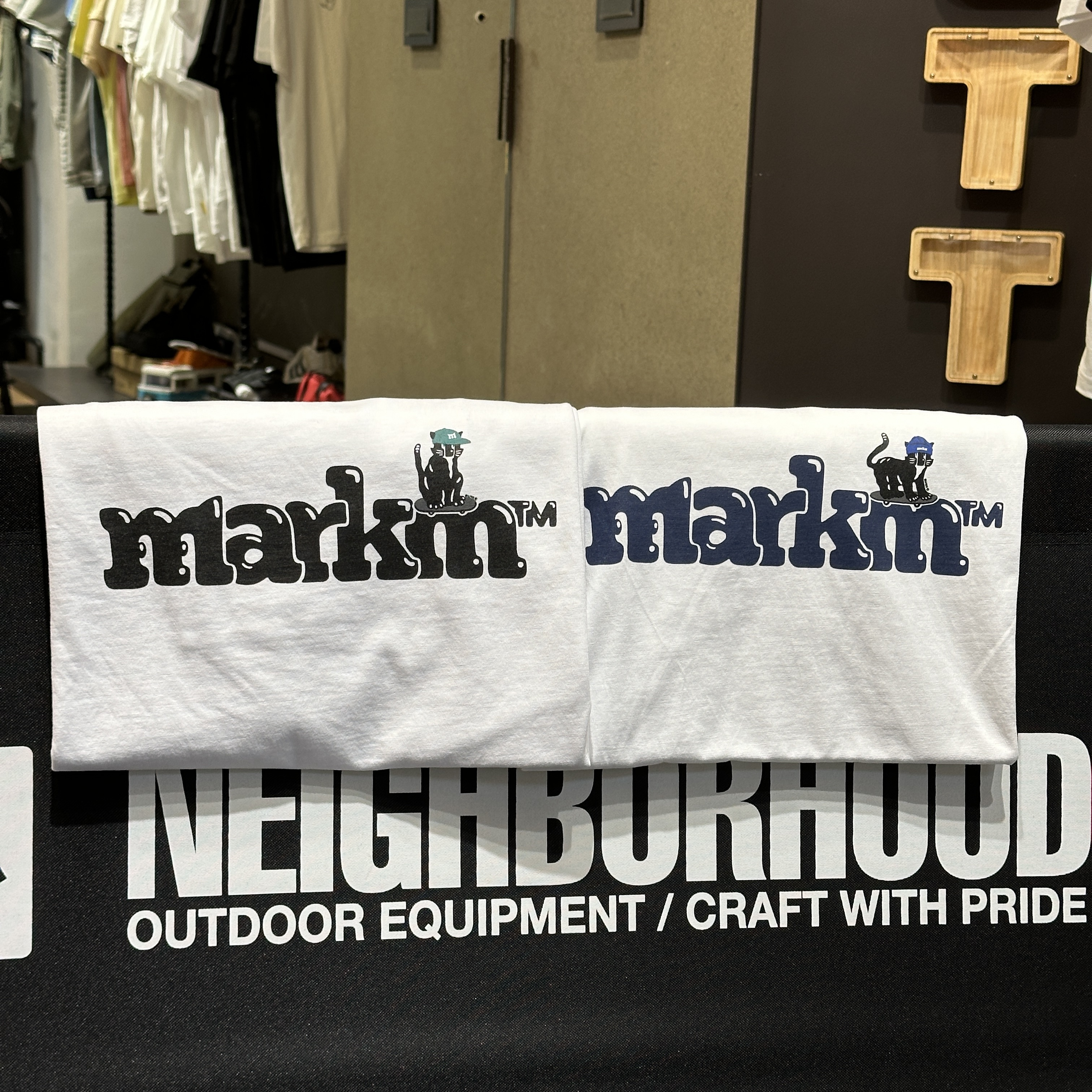 【現貨零碼折扣】markm 童趣文字貓短tee