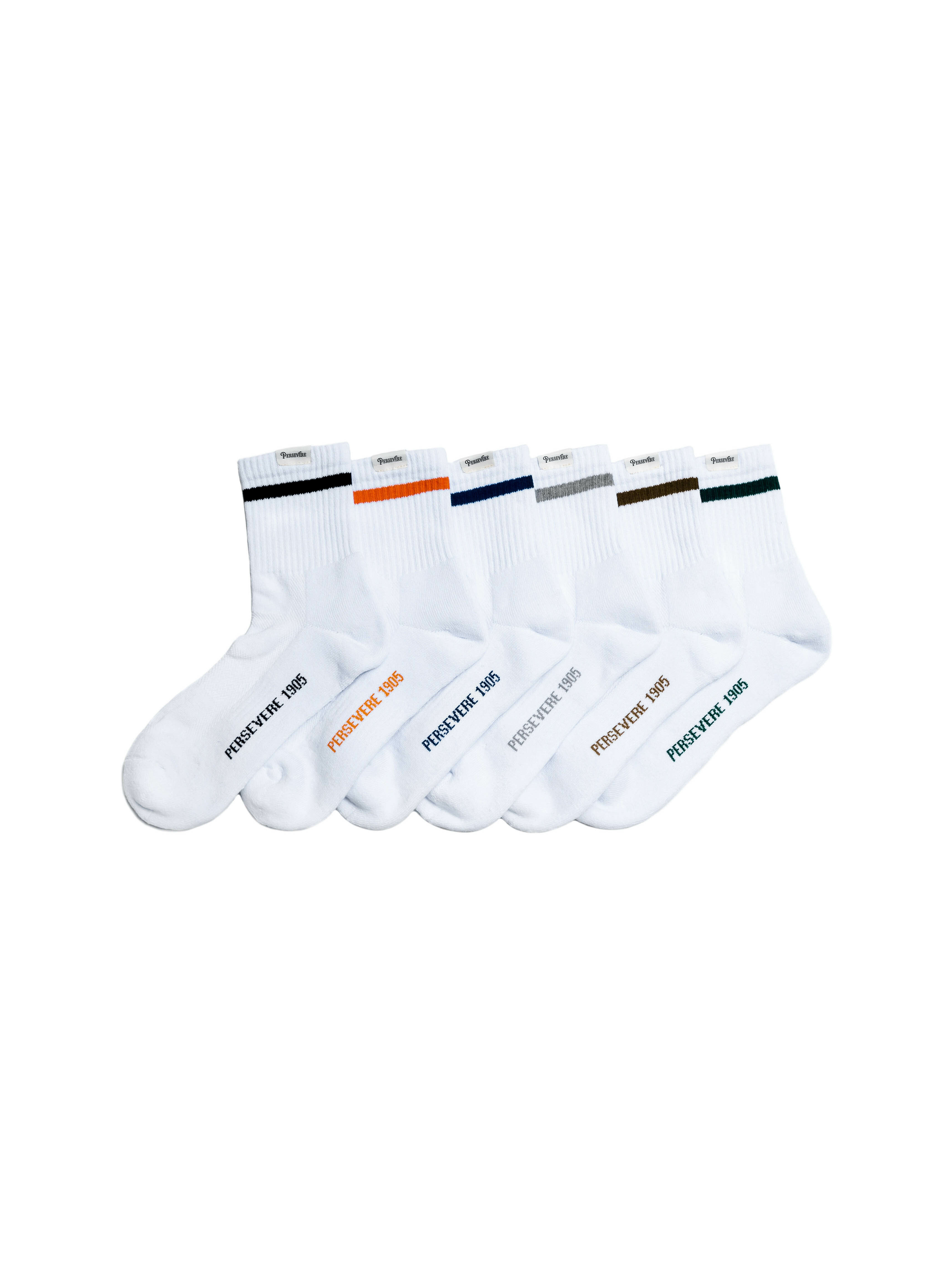 PERSEVERE AUTHENTIC STRIPE CREW SOCKS 條紋涼感中筒襪