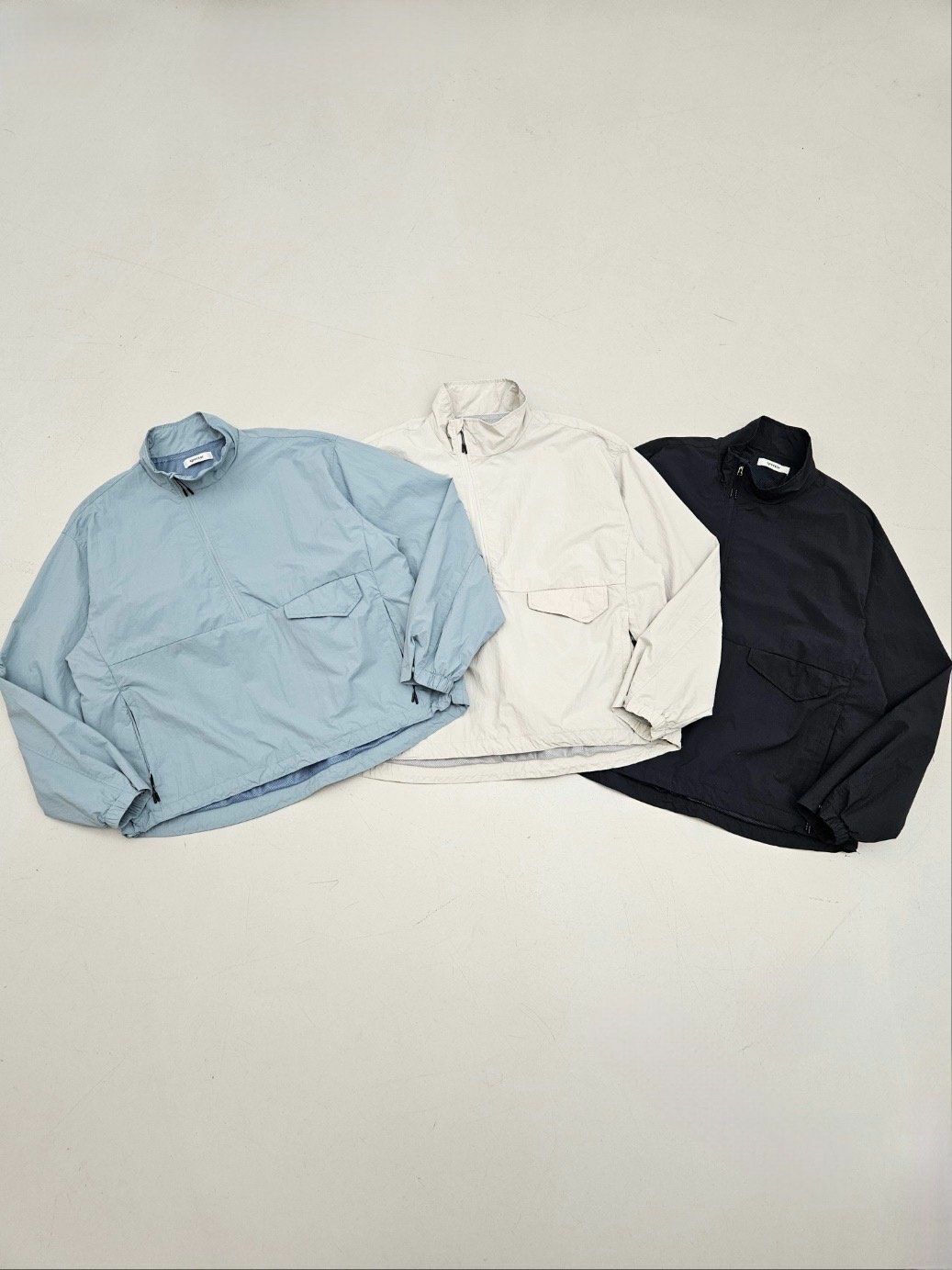 淨色企領半拉鍊連帽風褸 SPECTOR-059JK