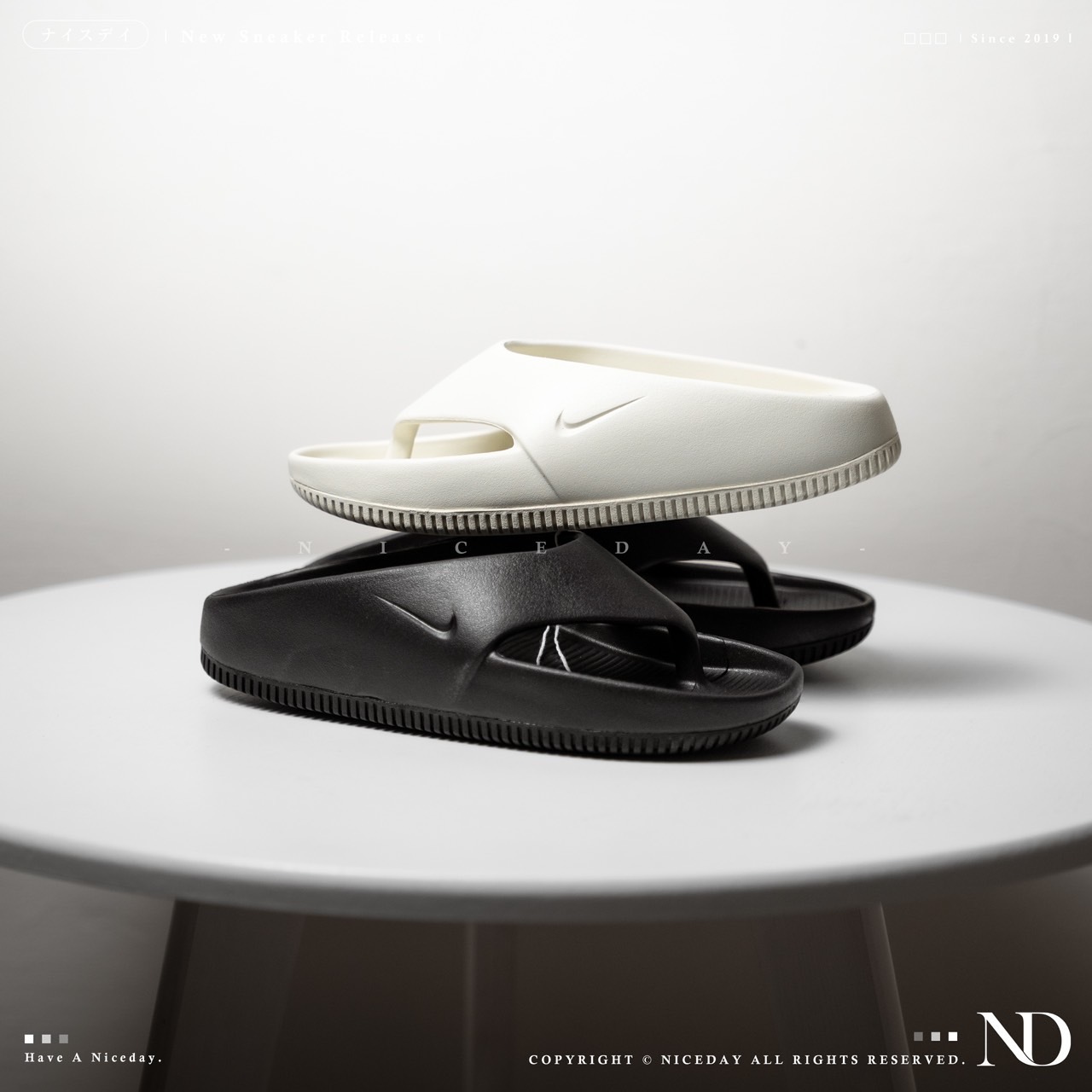 NICEDAY 現貨 Nike Calm Flip Flop Sail 白 黑 女款 拖鞋 夾腳拖 FD4115-003 / FD4115-001