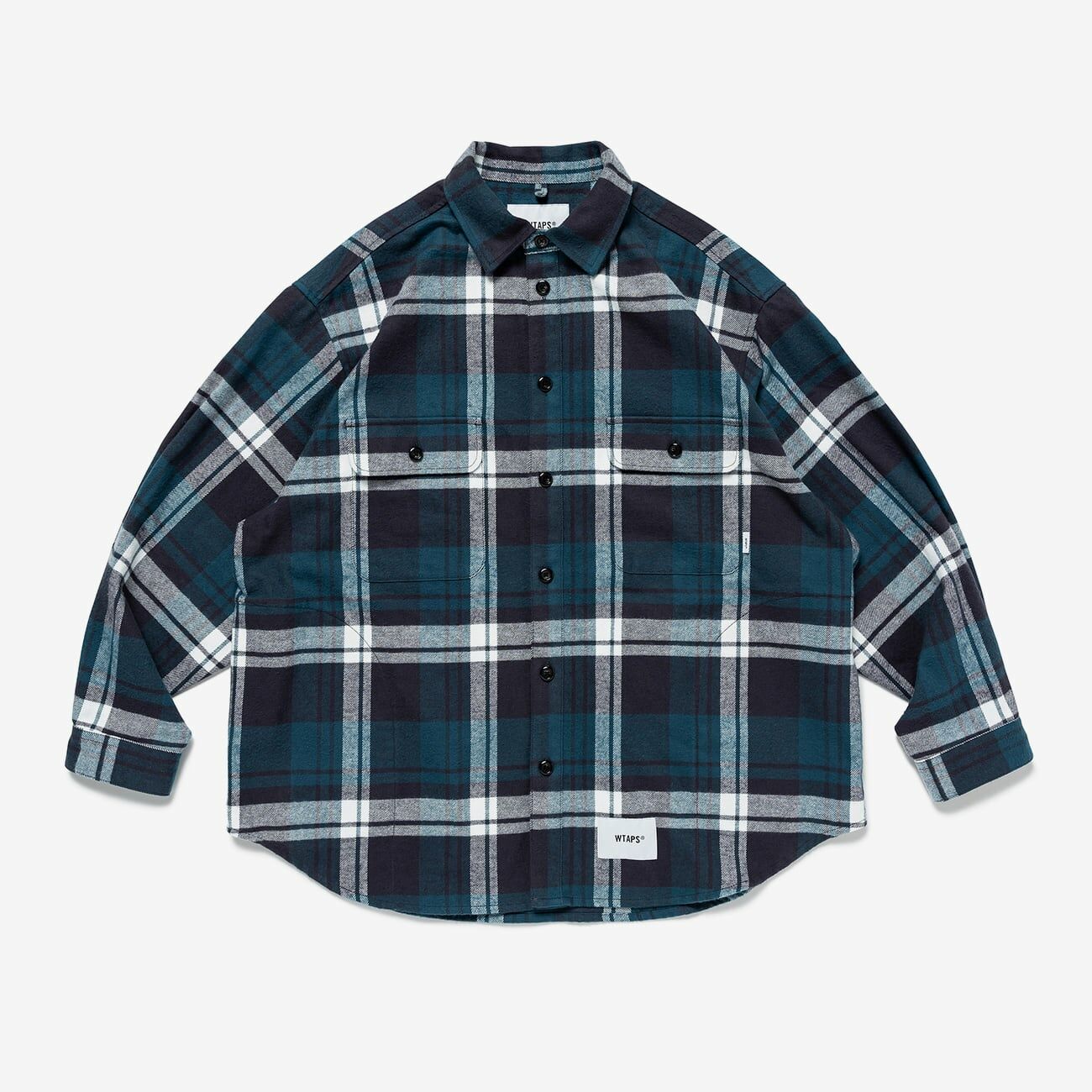 wtaps 241tqdt-shm03 wcpo 01 / ls / cotton. flannel. textile