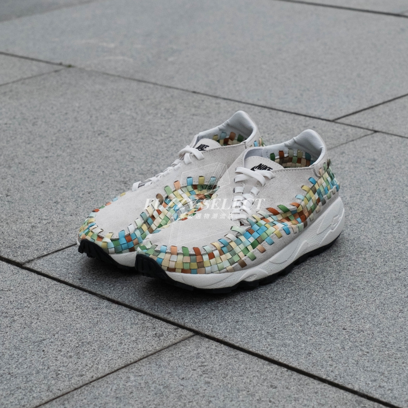 【逢甲 FUZZY】W Nike Air Footscape Rainbow 編織 灰 彩虹 FB1959-101