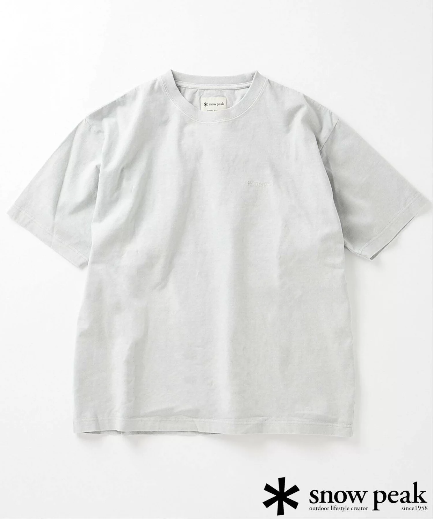 日本 Snow Peak Pigment Dyed Logo S/S Tshirt