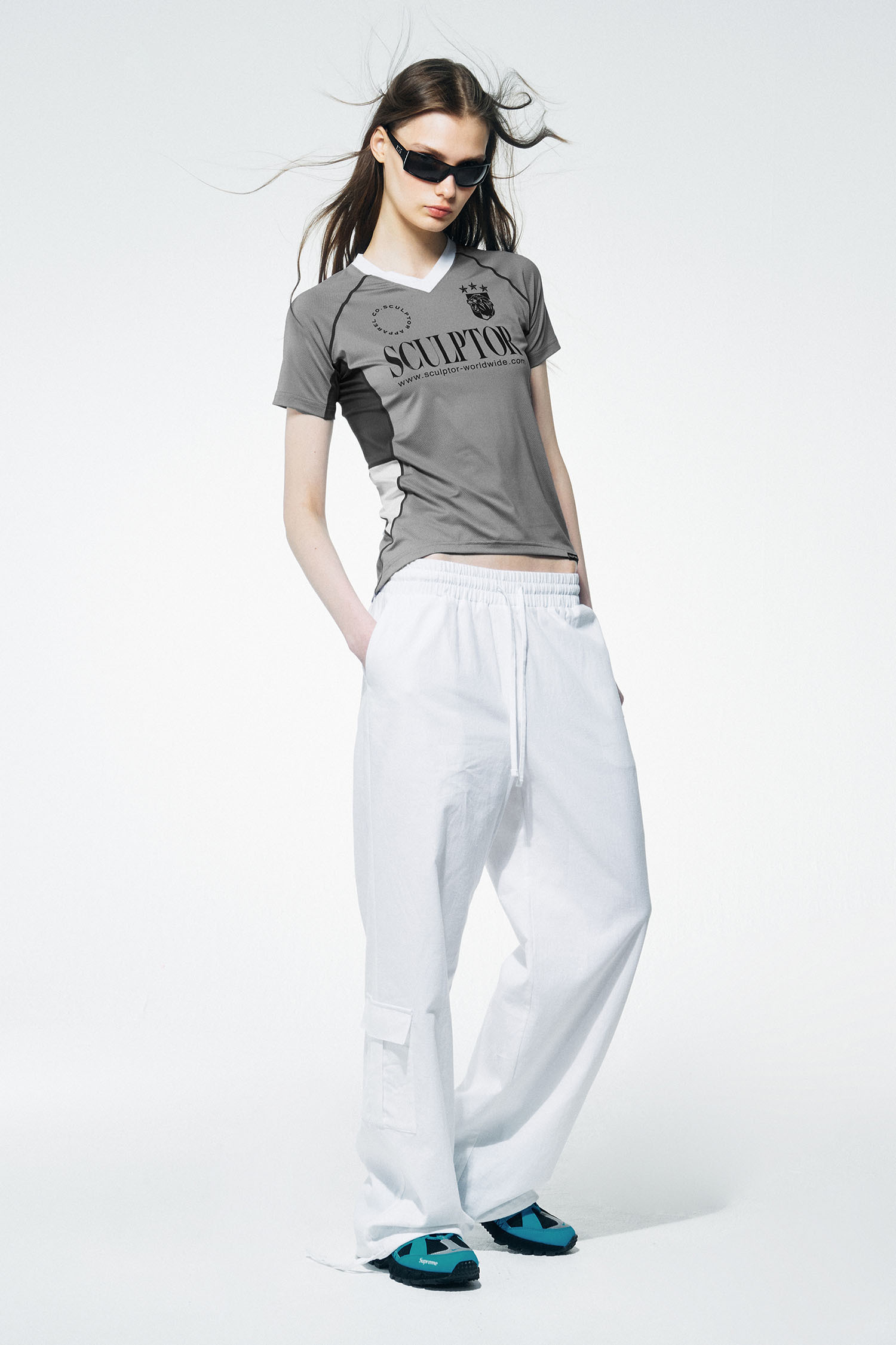 SCULPTOR - Sports Jersey Tee (Gray) [GIDLE MIYEON同款]