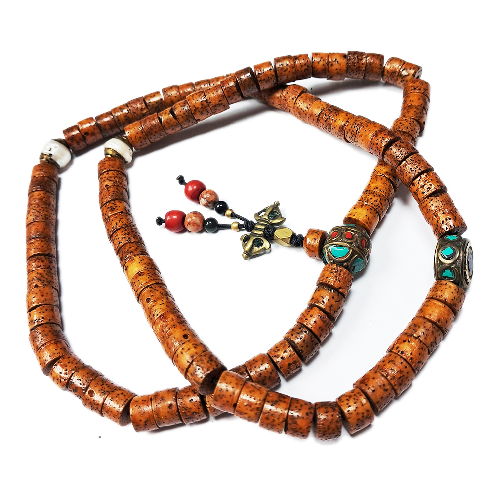 藏密手工珠&星月菩提108念珠9*7mm【十方】122193