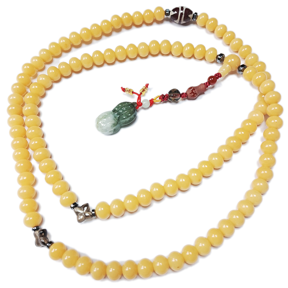 好事花生{玉}&菩提根108念珠7*9mm【十方】125075