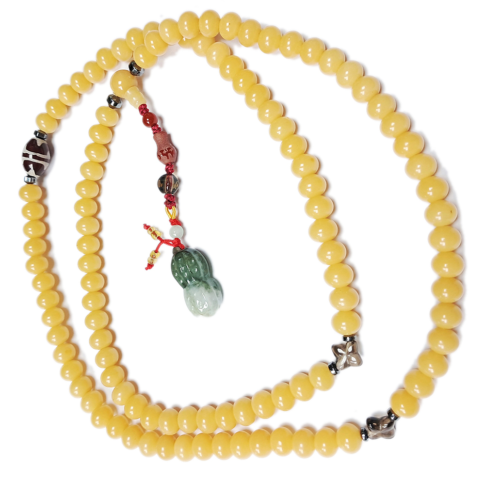 好事花生{玉}&菩提根108念珠7*9mm【十方】125075