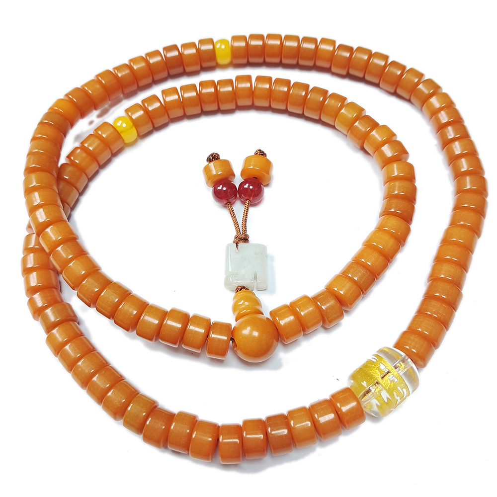 六字真言(水晶)&菩提根108念珠4*7mm【十方】135836