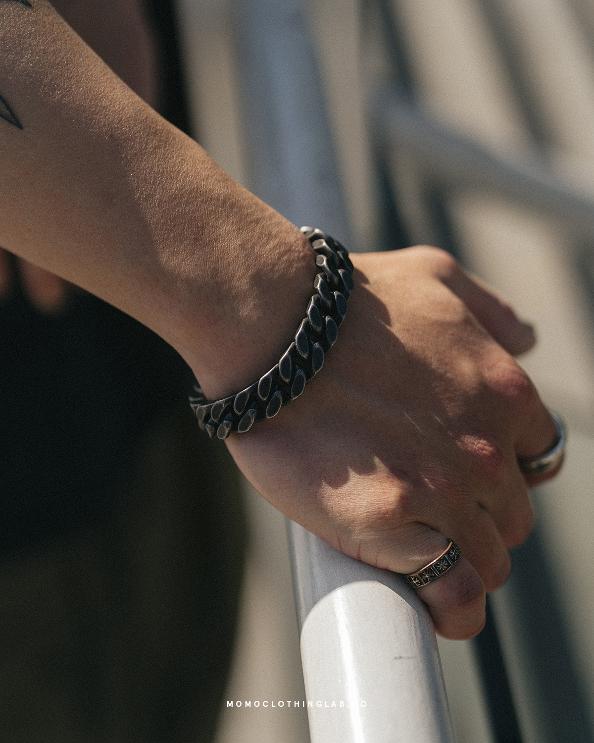 #現貨 (ACCB514) 鋼手鍊 極重工霧黑古巴手鍊