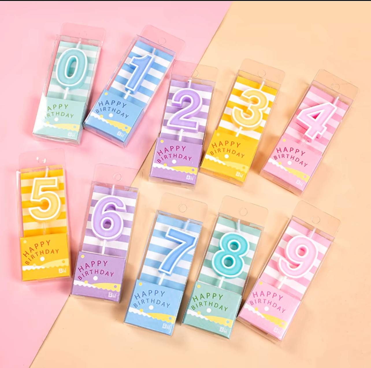 糖果系列數字蠟燭