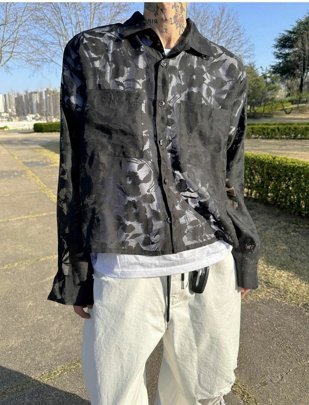 通花長袖恤衫 Crunky_youth-034S