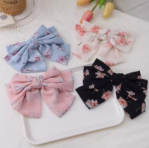 [2 FOR RM10] Japanese Floral Ribbon Hair Clip