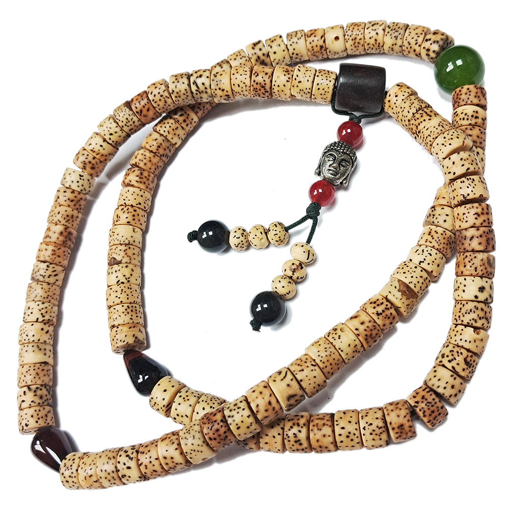 佛首+星月菩提子108念珠8*5mm【十方】135317