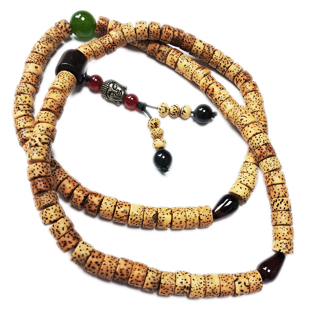 佛首+星月菩提子108念珠8*5mm【十方】135317