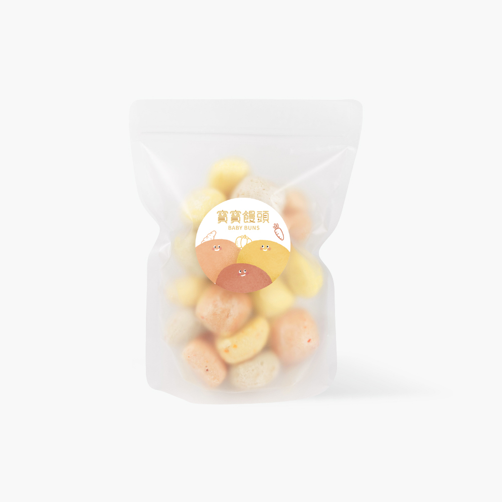 寶寶饅頭｜綜合口味-鮮蔬甜⾹系列(南瓜/蕃薯/紅蘿蔔)｜適合1歲以上｜1包入(200g)｜冷凍