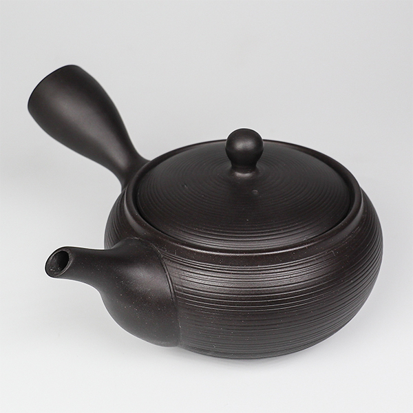 【陶聖】黑泥千段 左手橫手急須0.33L