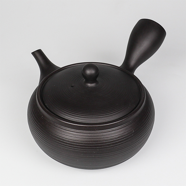 【陶聖】黑泥千段 左手橫手急須0.33L