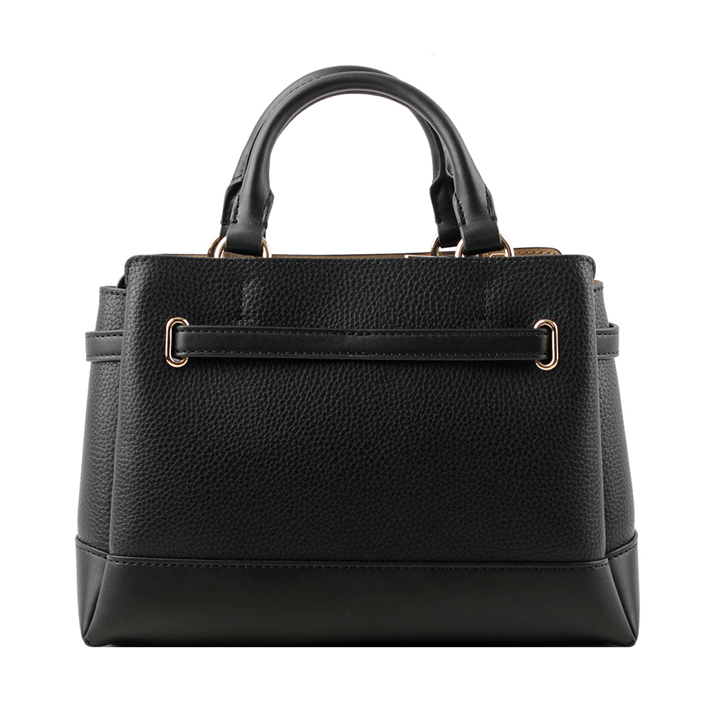 【Michael Kors】MKReed 金色標誌皮帶釦設計小款二用包(黑色) 35S3G6RS1T BLACK