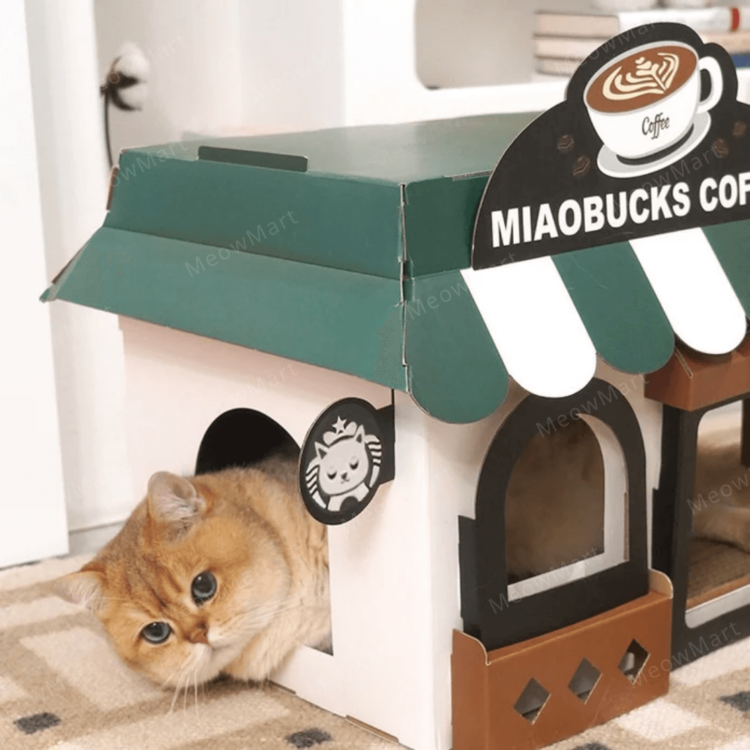 喵巴克咖啡貓抓板貓屋