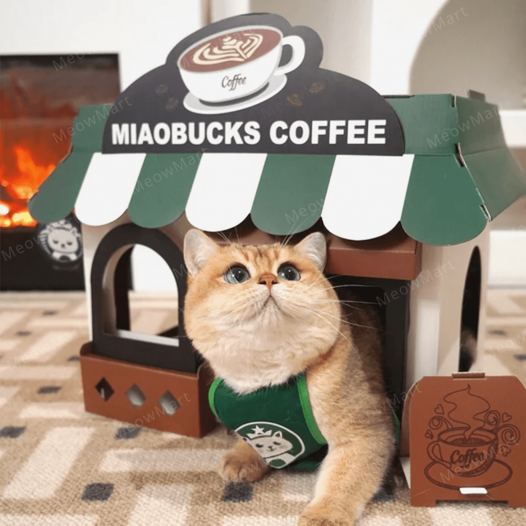 喵巴克咖啡貓抓板貓屋