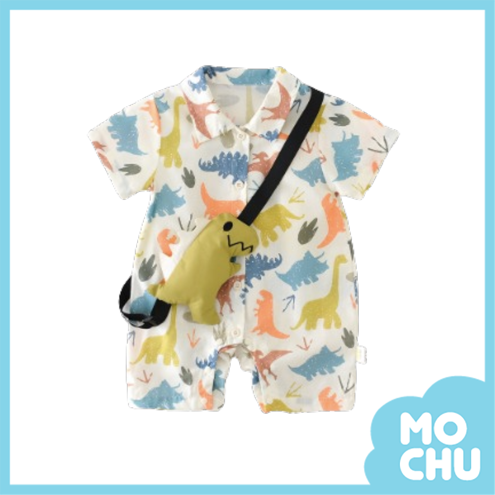 彩繪恐龍腳印連身衣(送背帶玩偶）