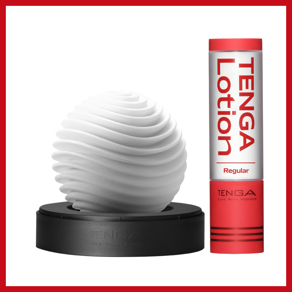 TENGA GEO 水紋球+TENGA LOTION 紅