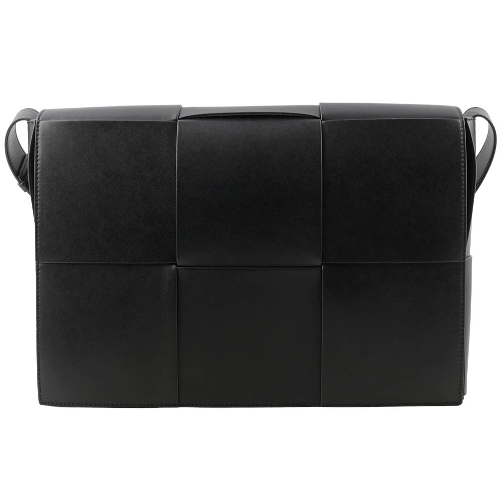 【BOTTEGA VENETA】Arco 小牛皮六格編織大款斜背包(黑色) 618793 VB1K0 1229
