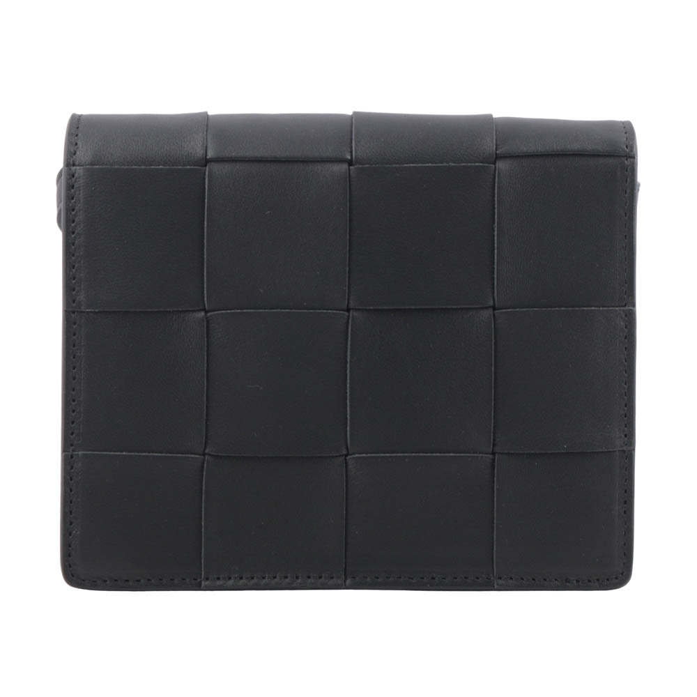 【BOTTEGA VENETA】Cassette 小羊皮編織小款斜背包(黑色) 574051 VMAY1 8803