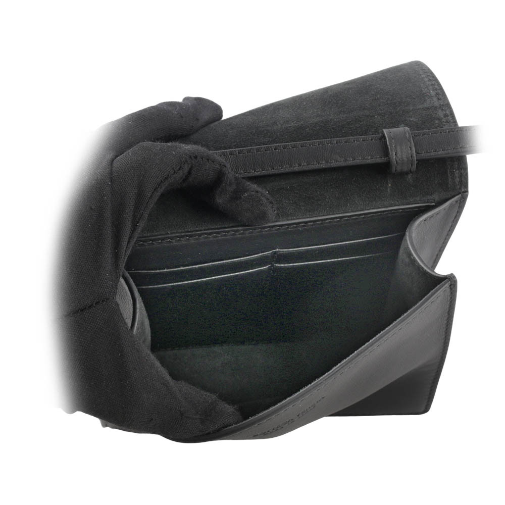 【BOTTEGA VENETA】Cassette 小羊皮編織小款斜背包(黑色) 574051 VMAY1 8803