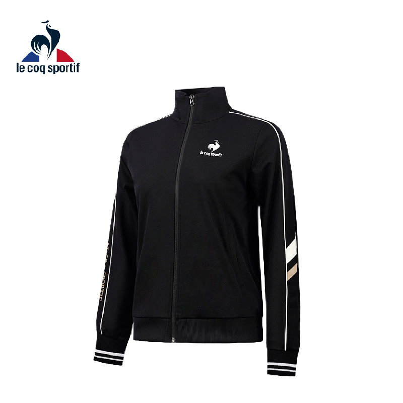 LE COQ SPORTIF 法國公雞 LWT62561 女款立領外套 (黑、白) 運動外套/舒適/復古學院風/百搭/休閒 12MX62561