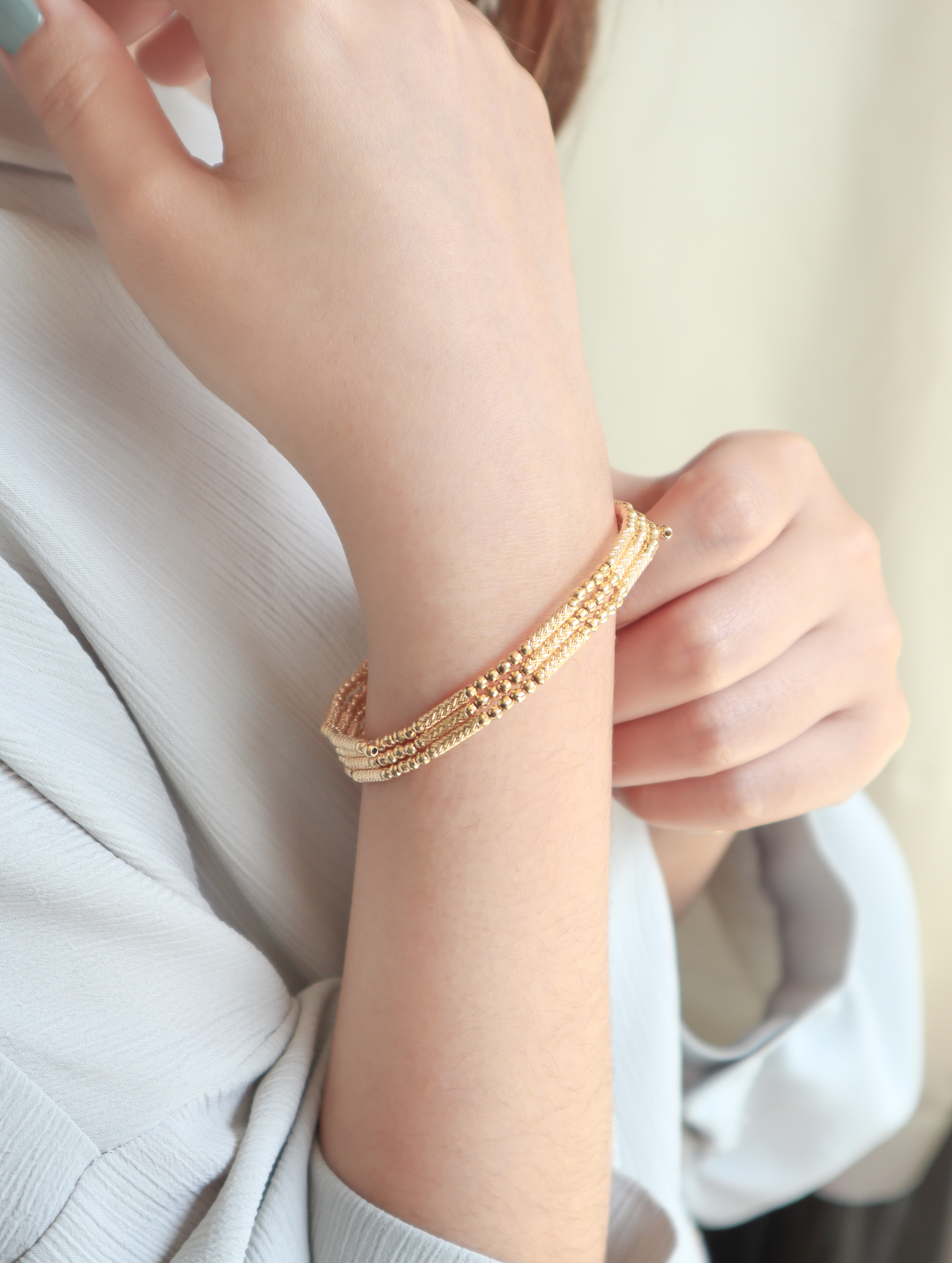 18K/日本設計款系列-磁力多型態K金長繩