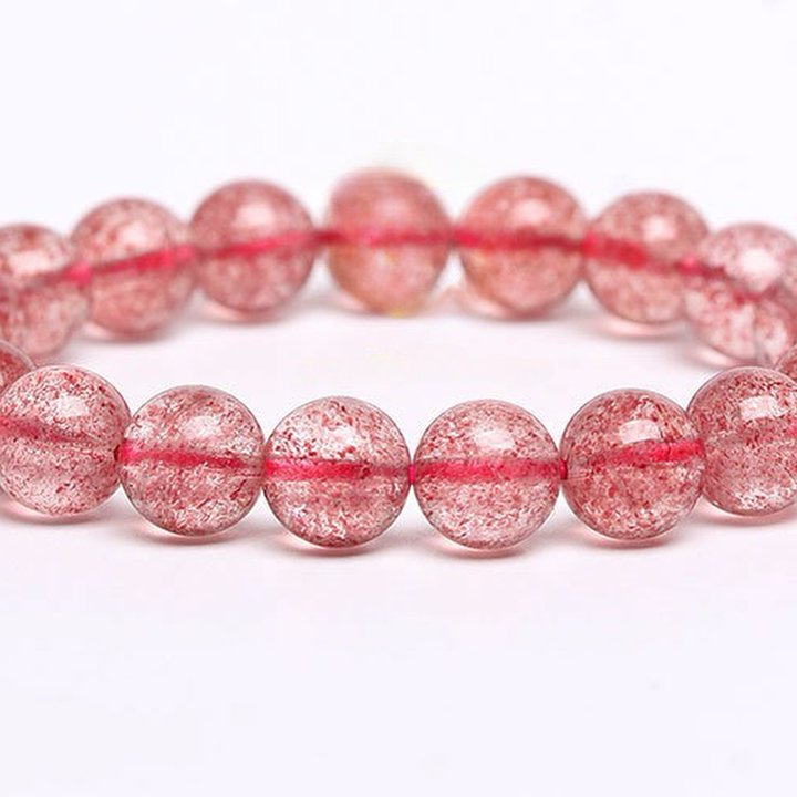 【藏寶】鴿血紅冰種草莓晶水晶手鍊/水晶手串