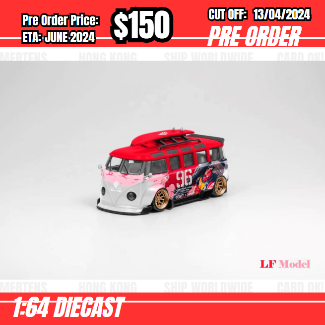 RS-$150  * LF Model * 1:64 Volkswagen T1 Kombi Akiba [OD11/04]