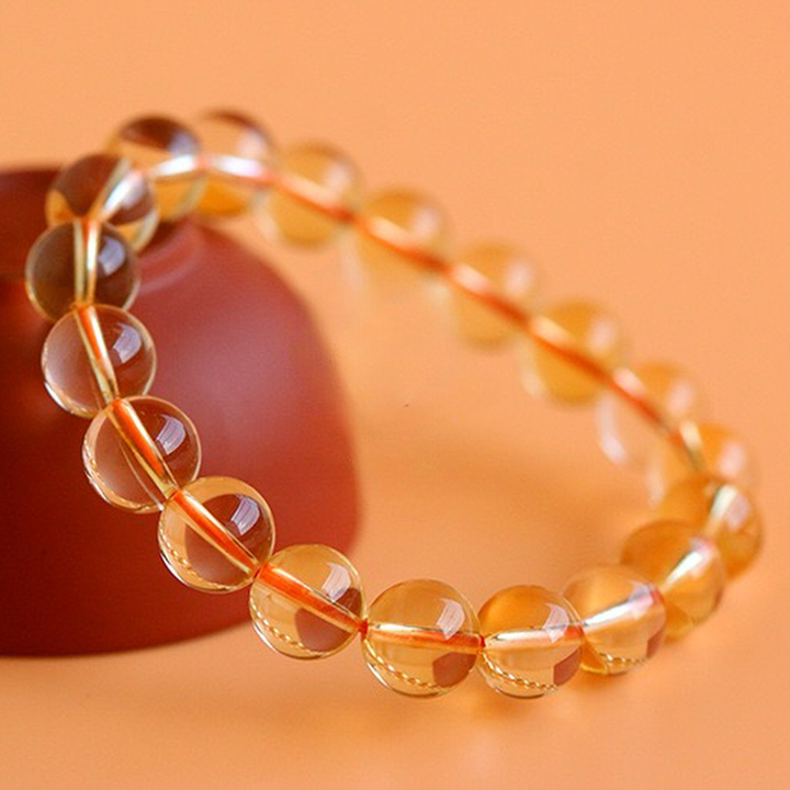 【藏寶】收藏級巴西黃水晶手鍊/水晶手串