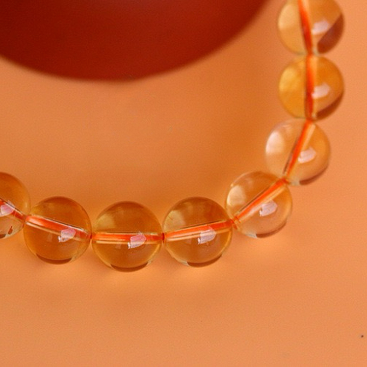 【藏寶】收藏級巴西黃水晶手鍊/水晶手串