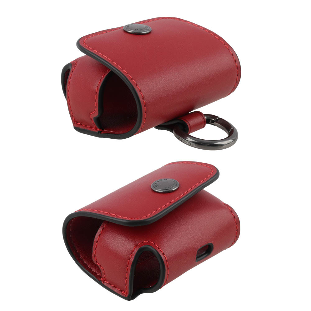 【COACH】小牛皮 Airpods Pro 無線耳機套(紅色) C3749 QBF8Q