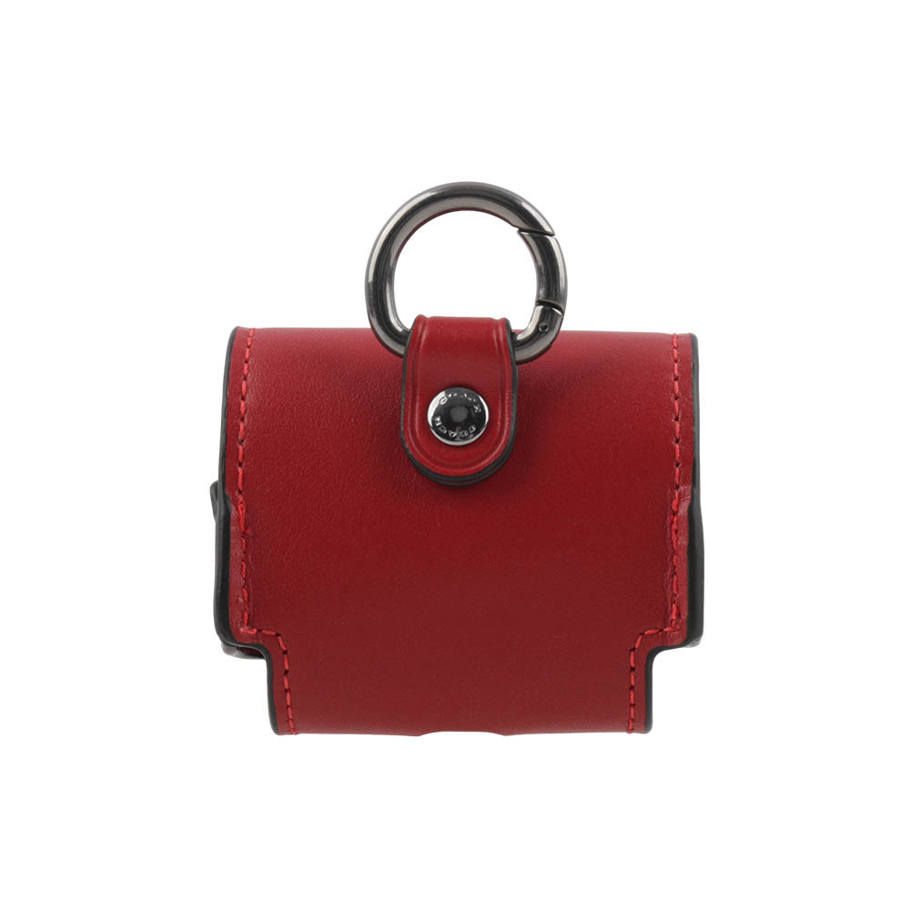【COACH】小牛皮 Airpods Pro 無線耳機套(紅色) C3749 QBF8Q