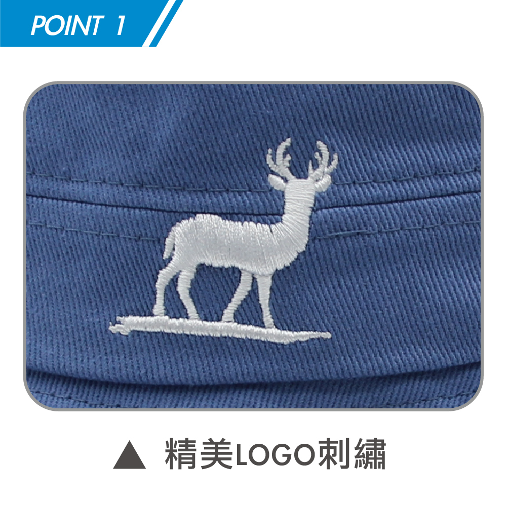 【肌涼】【Outdoor/戶外專業系列】純色鹿身刺繡漁夫帽丨7AH0033
