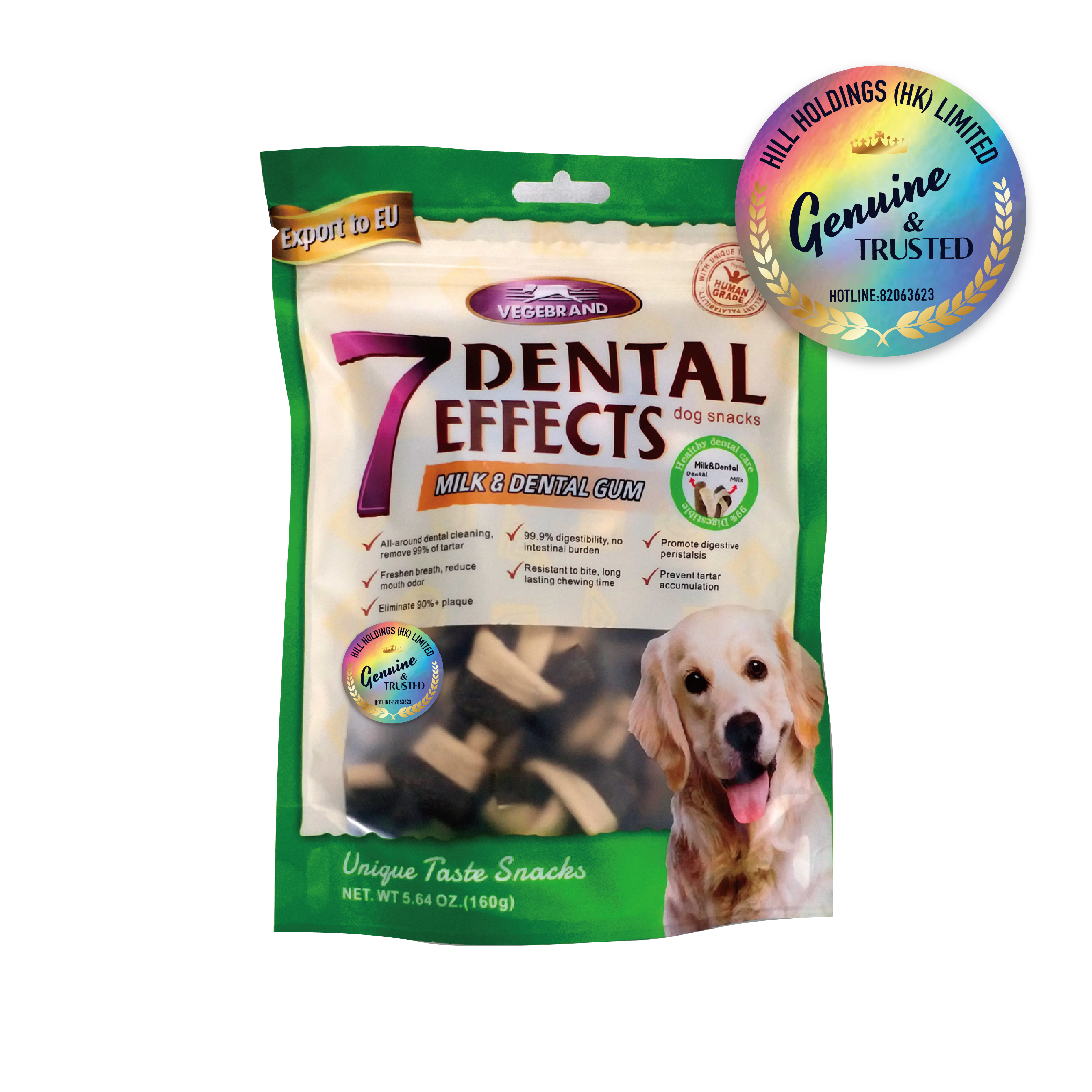 Vege Brand 7重高效潔齒骨 (牛奶薄荷) 160g (綠袋)(VBD-0815)