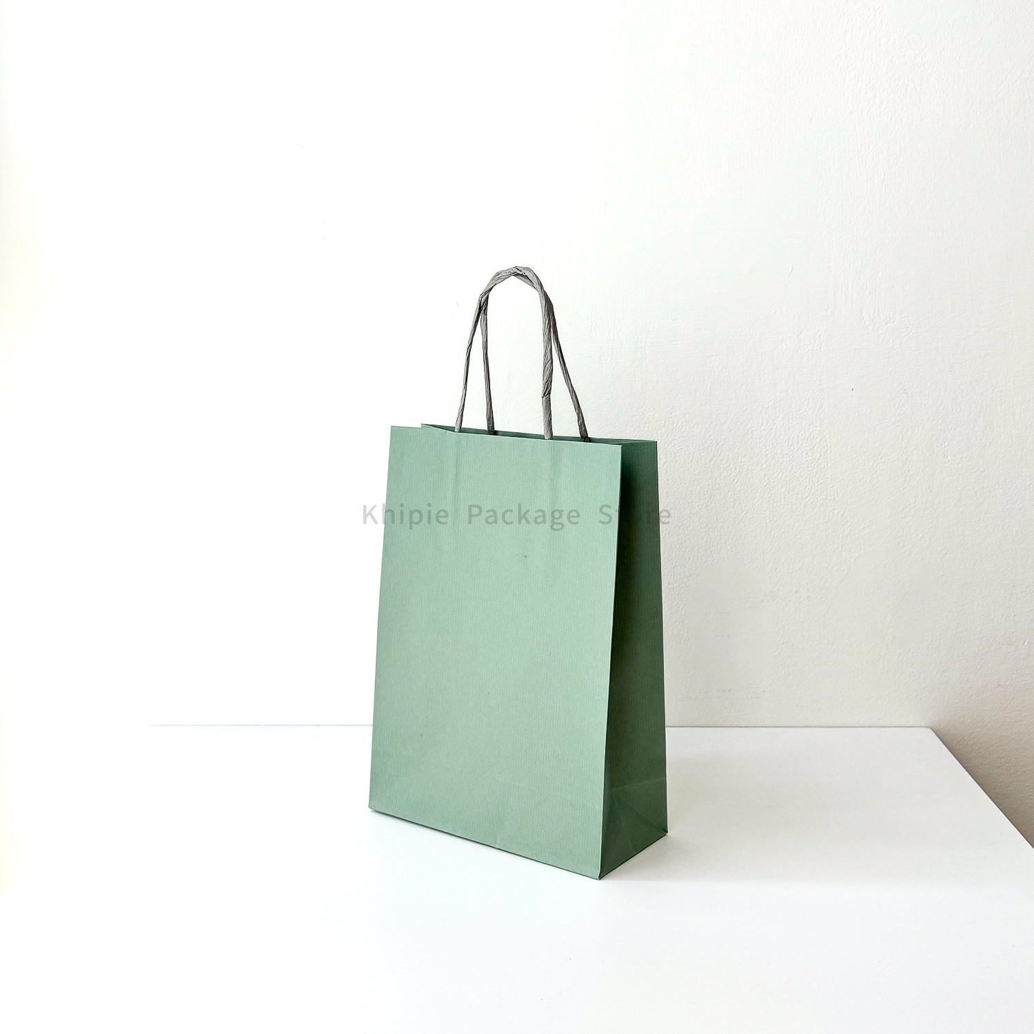 紙繩牛皮提袋｜6K｜淡綠