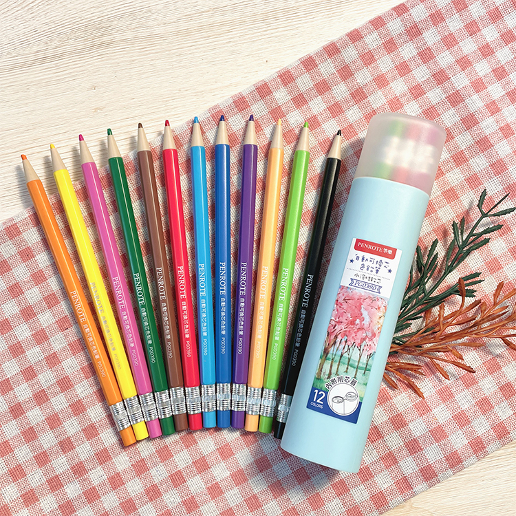 【PENROTE筆樂】12色自動可換芯色鉛筆