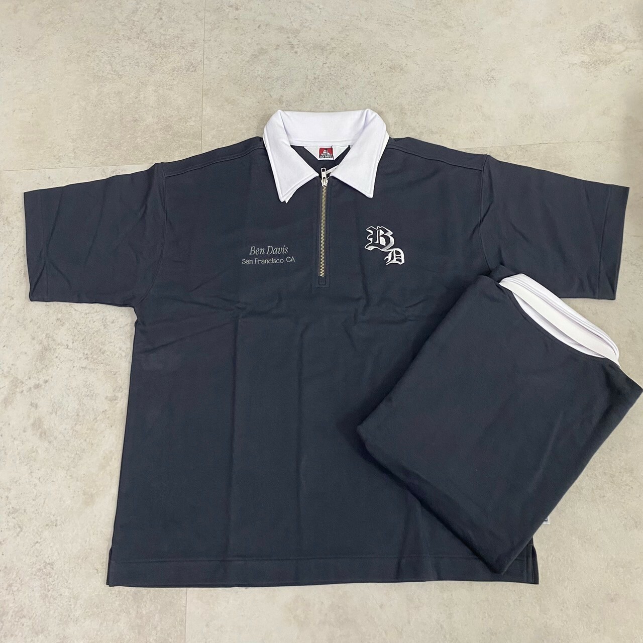 Ben Davis 領口刺繡半拉鍊短袖Tee I-24580006