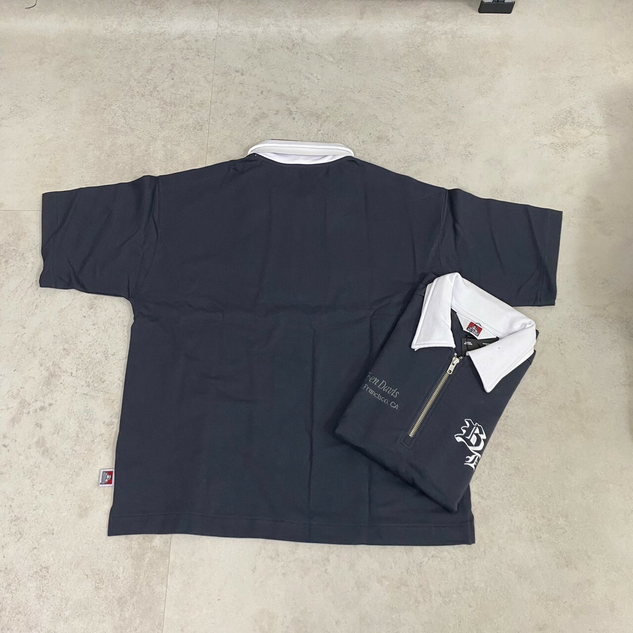 Ben Davis 領口刺繡半拉鍊短袖Tee I-24580006