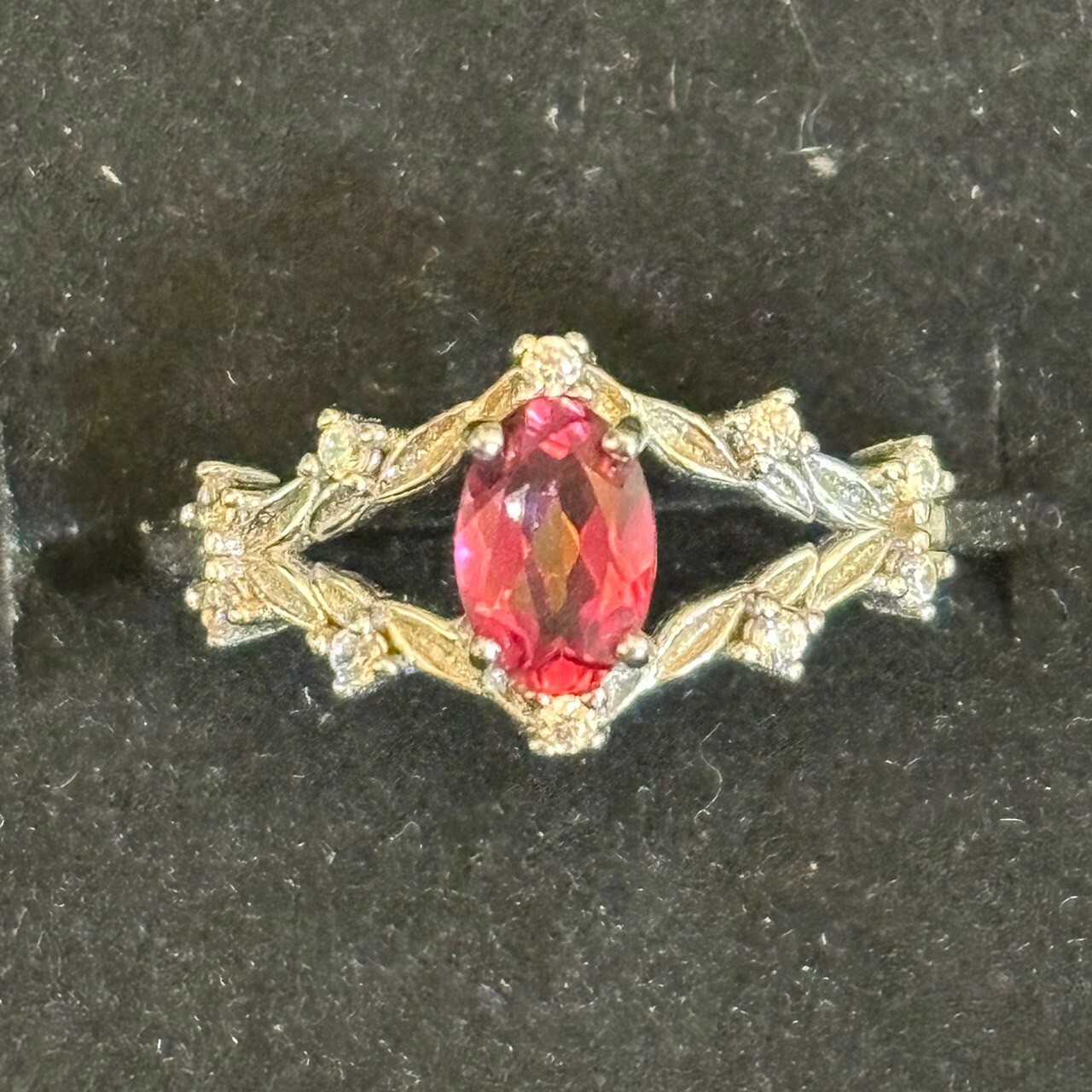 T418紅石榴石戒指