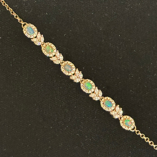 T448蛋白石玫瑰金手鍊