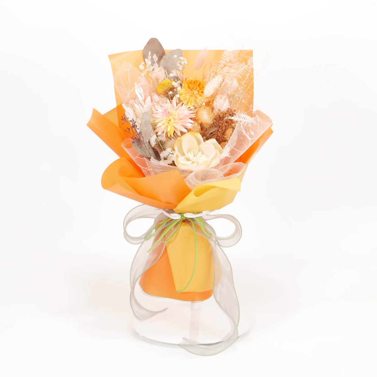 【馨花怒放】小型乾燥花束 -  香甜橘