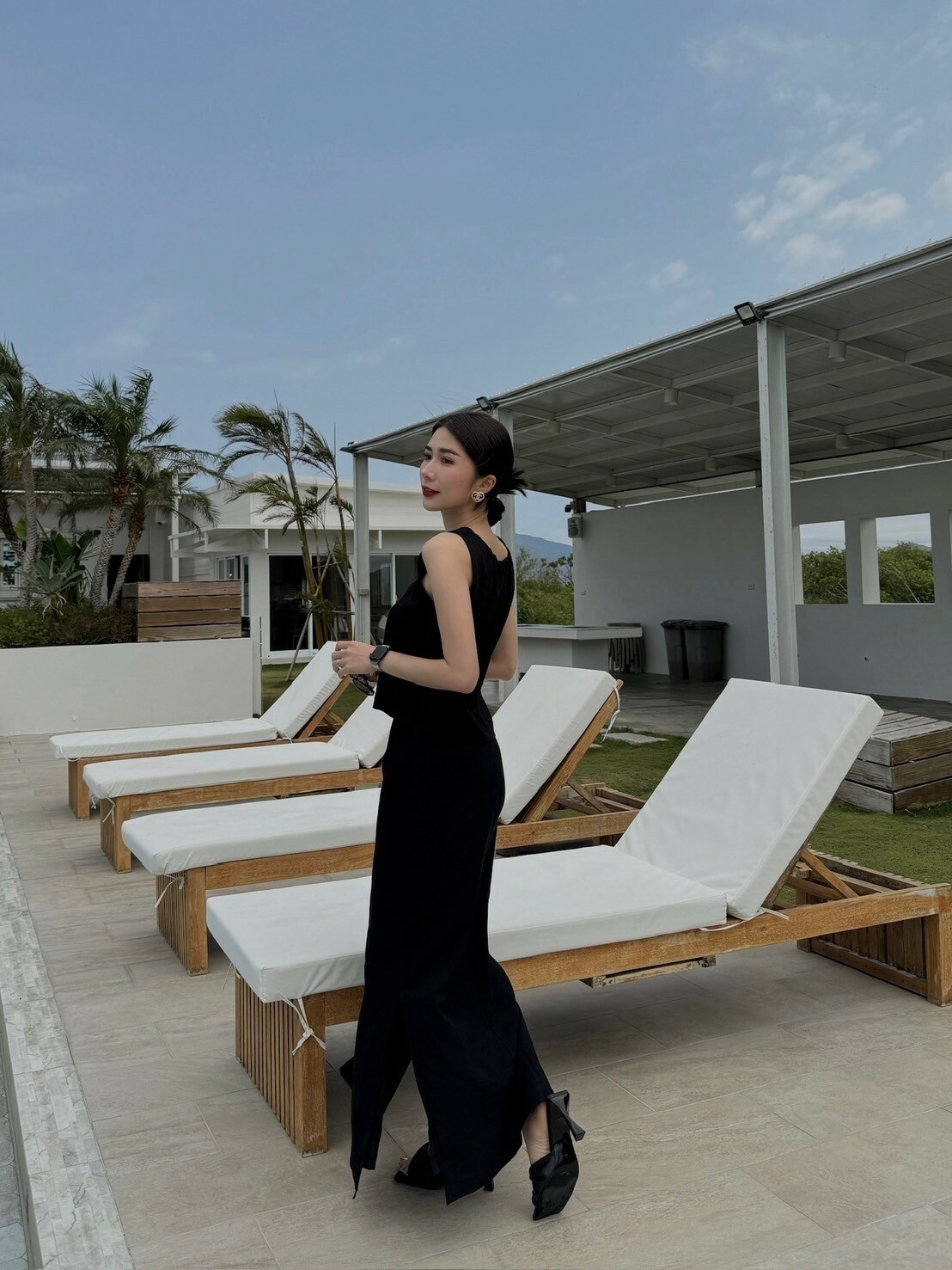 仙女穿的開衩棉麻長裙